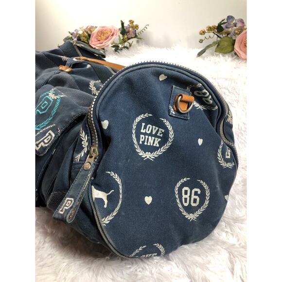 Victoria's Secret Pink Weekender Duffle Bag Y2K Vintage Barbiedoll - Picture 7 of 10